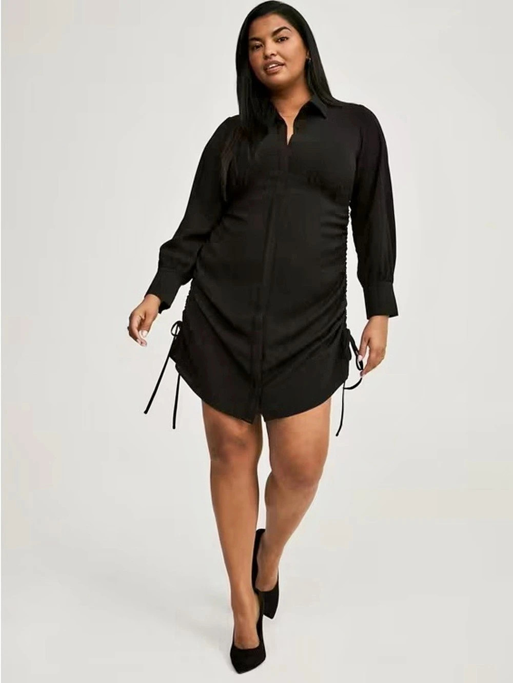 Torrid Long Sleeve Button Front Shirt Dress Size 4X NWT